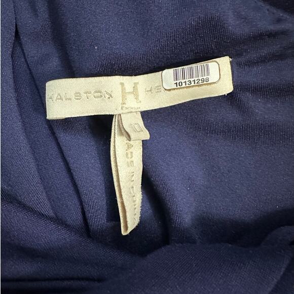 Halston Heritage Mini Dress Twist Front Midnight - Picture 2 of 5